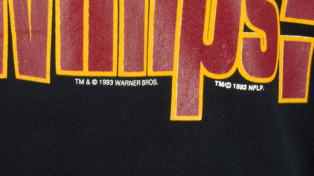 NFL - Washington Redskins and Tasmanian Devils Crew Neck Sweatshirt 1993 Large Vintage Retro Football