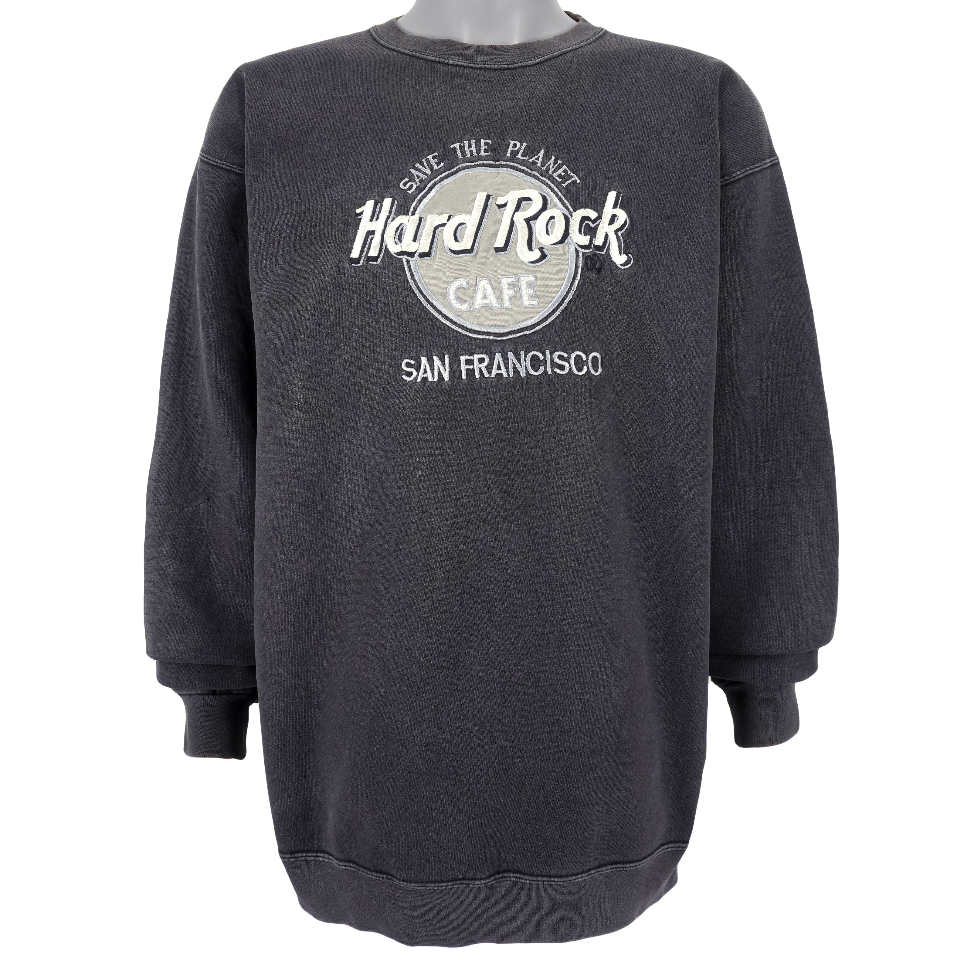 Vintage (Hard Rock) - San Francisco Embroidered Crew Neck Sweatshirt 1990s Large Vintage Retro