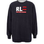 Ralph Lauren - Black Spell-Out Crew Neck Sweatshirt 1990s Large Vintage Retro