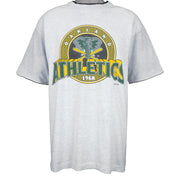 MLB (Trench) - Oakland Athletics Spell-Out T-Shirt 1993 X-Large Vintage Retro Baseball