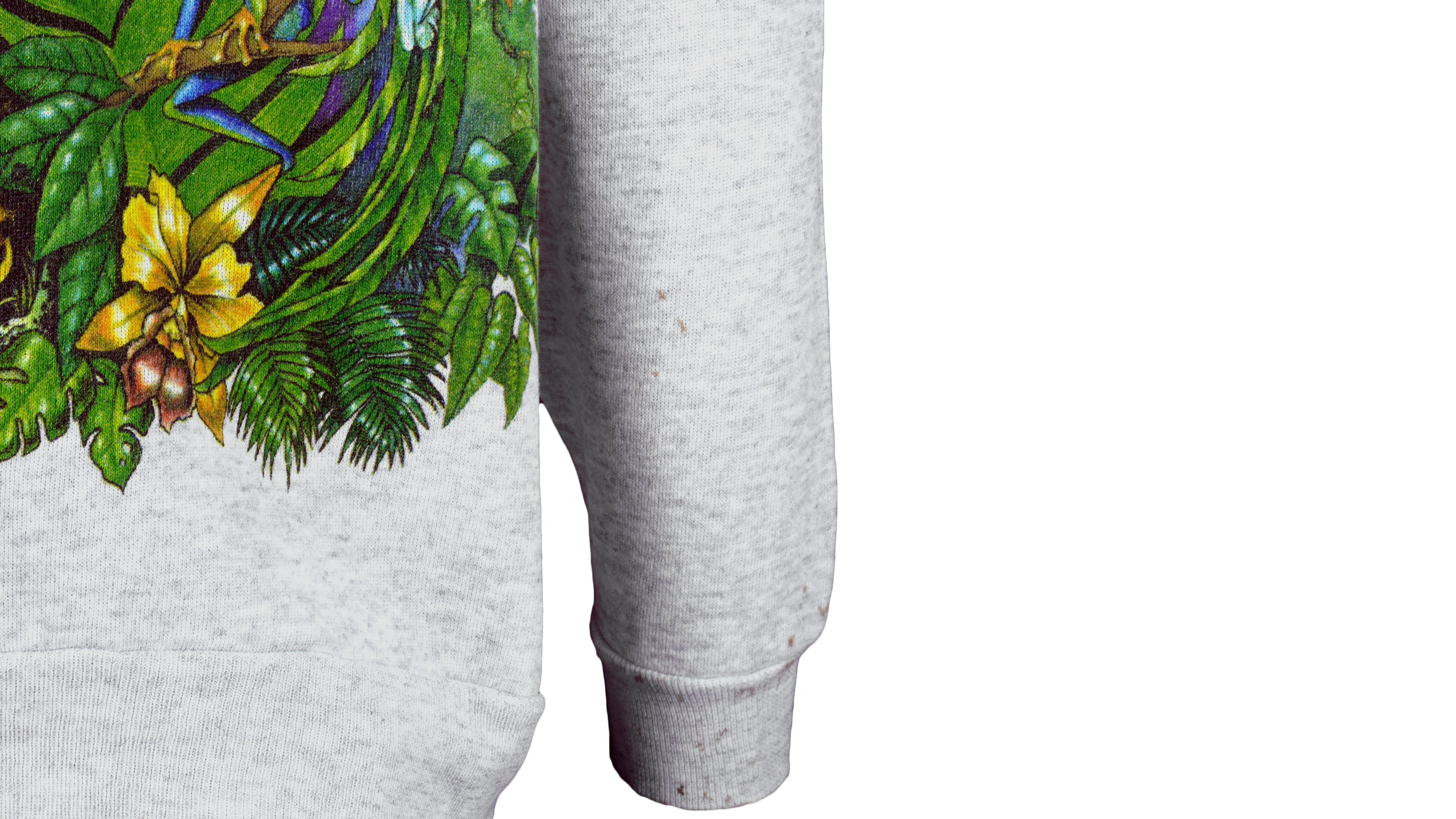 Vintage (Hanes) - Grey Rain Forest Crew Neck Sweatshirt 1990s Medium