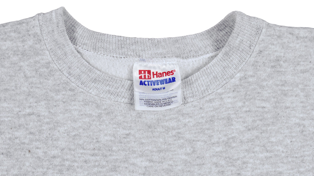 Vintage (Hanes) - Grey Rain Forest Crew Neck Sweatshirt 1990s Medium Vintage Retro