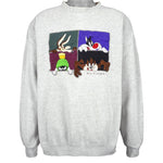 Looney Tunes - Six Flags Embroidered Crew Neck Sweatshirt 1990s X-Large