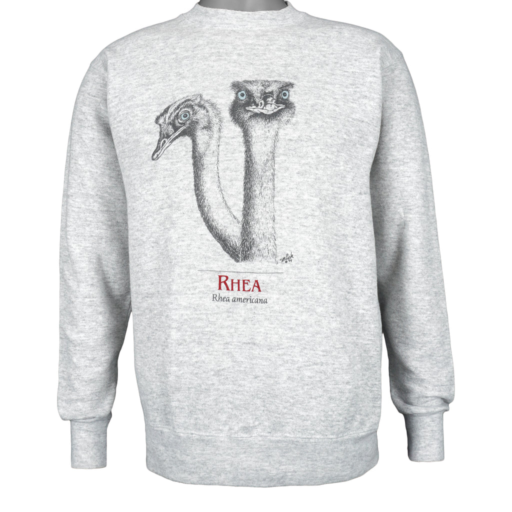 Vintage (Tultex) - Rhea Americana Crew Neck Sweatshirt 1994 Medium Vintage Retro