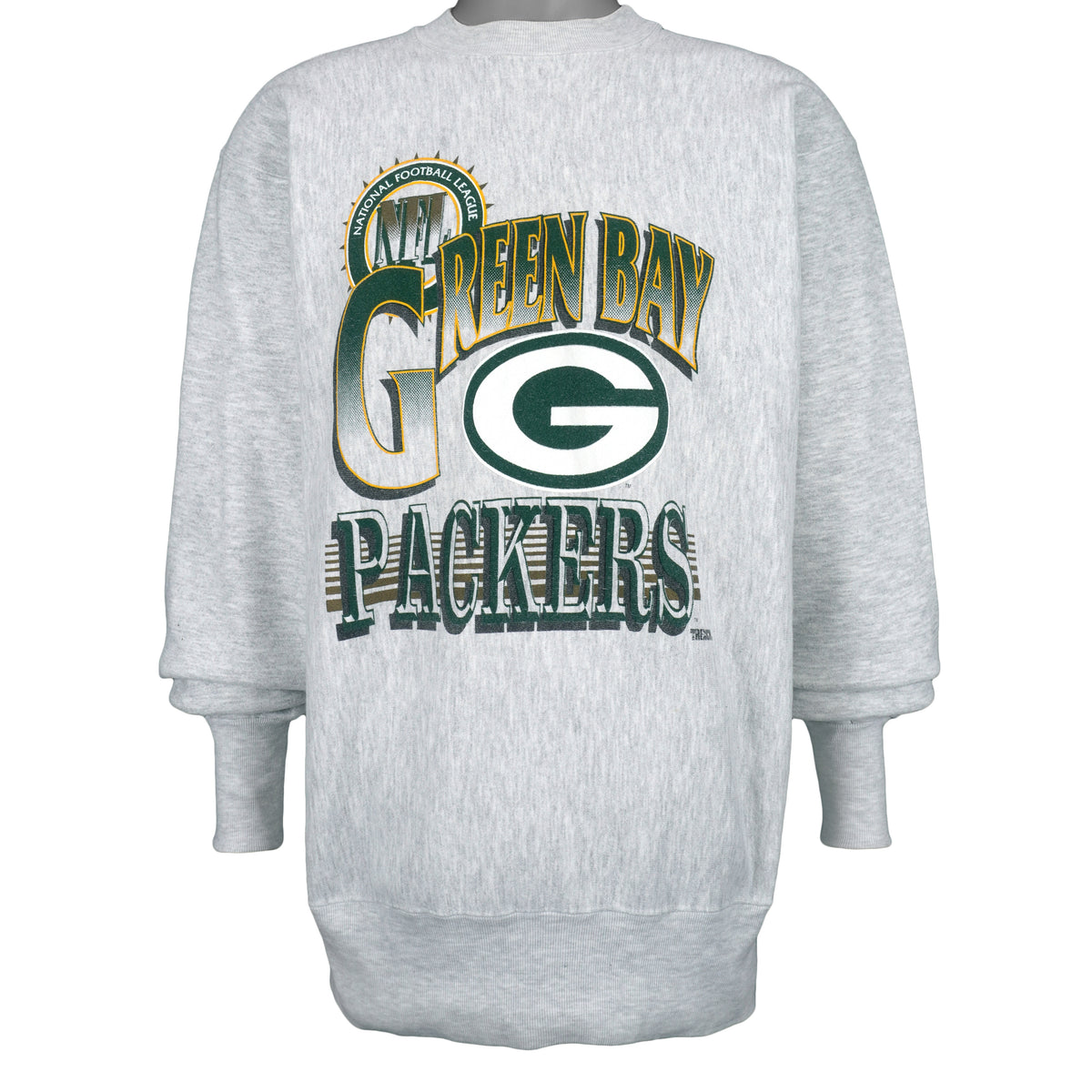 NFL (Trench) - Green Bay Packers Crew Neck Sweatshirt 1990s X-Large Vintage Retro Football
