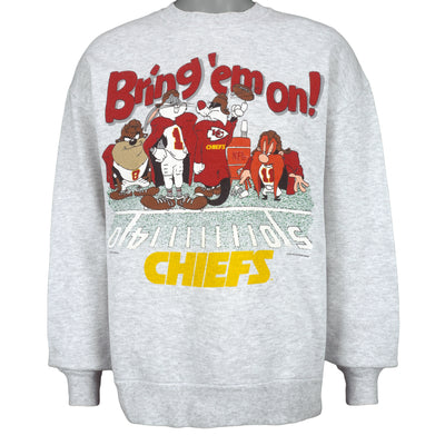 NFL - Kansas City Chiefs x Looney Tunes Crew Neck Sweatshirt 1992 Large