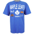 NHL (Waves) - Toronto Maple Leafs Spell-Out T-Shirt 1989 Medium Vintage Retro Hockey