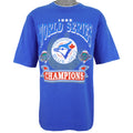 MLB (Waves) - Toronto Blue Jays Big Spell-Out T-Shirt 1992 Large Vintage Retro Baseball
