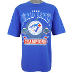 MLB (Waves) - Toronto Blue Jays Big Spell-Out T-Shirt 1992 Large Vintage Retro Baseball