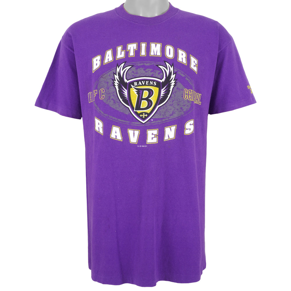 Reebok - Baltimore Ravens Spell-Out T-Shirt 1996 Large Vintage Retro Football
