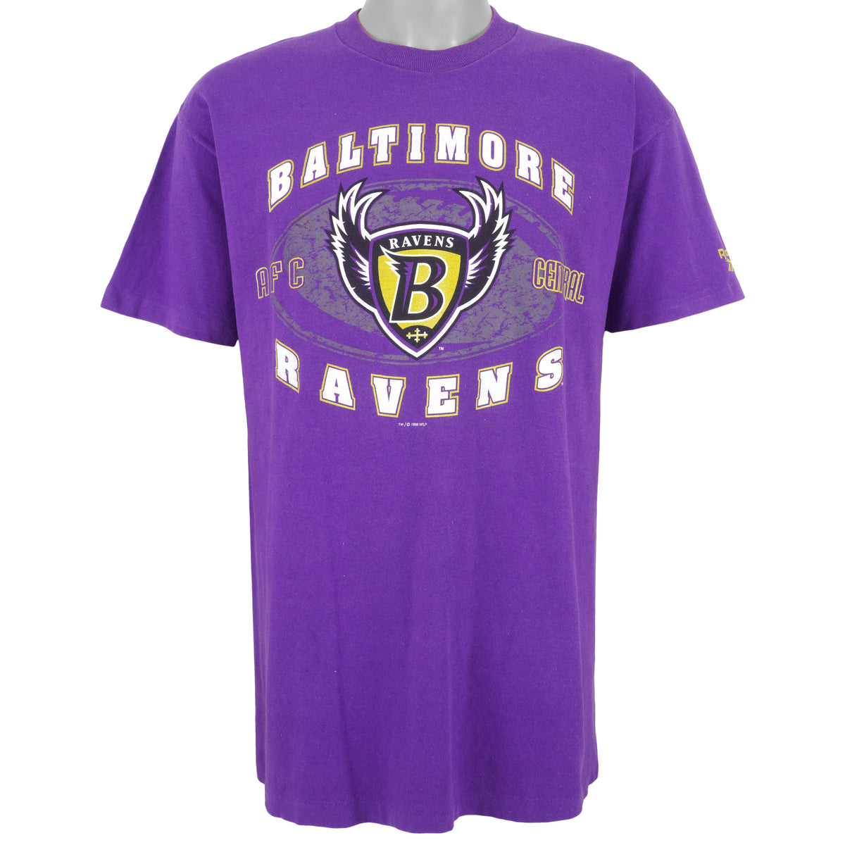 Reebok - Baltimore Ravens Spell-Out T-Shirt 1996 Large Vintage Retro Football