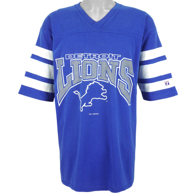 NFL (Logo 7) - Detroit Lions Big Logo Football Jersey 1995 Large