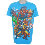 Marvel - Blue Spiderman and Friends T-Shirt Large