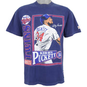 MLB (Nutmeg) - Minnesota Twins, Kirby Puckett T-Shirt 1990s Medium Vintage Retro Baseball