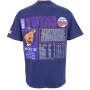 MLB (Nutmeg) - Minnesota Twins, Kirby Puckett T-Shirt 1990s Medium Vintage Retro Baseball