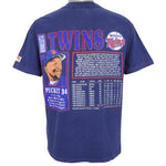 MLB (Nutmeg) - Minnesota Twins, Kirby Puckett T-Shirt 1990s Medium Vintage Retro Baseball
