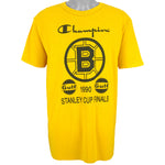 Champion - Boston Bruins, Stanley Cup Finals T-Shirt 1990 X-Large