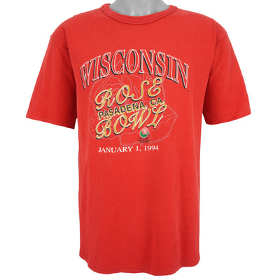 Champion - Wisconsin Badgers, Rose Bowl Spell-Out T-Shirt 1994 Large
