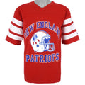 NFL (Logo 7) - New England Patriots Spell-Out Football Jersey 1990s Medium Vintage Retro Football