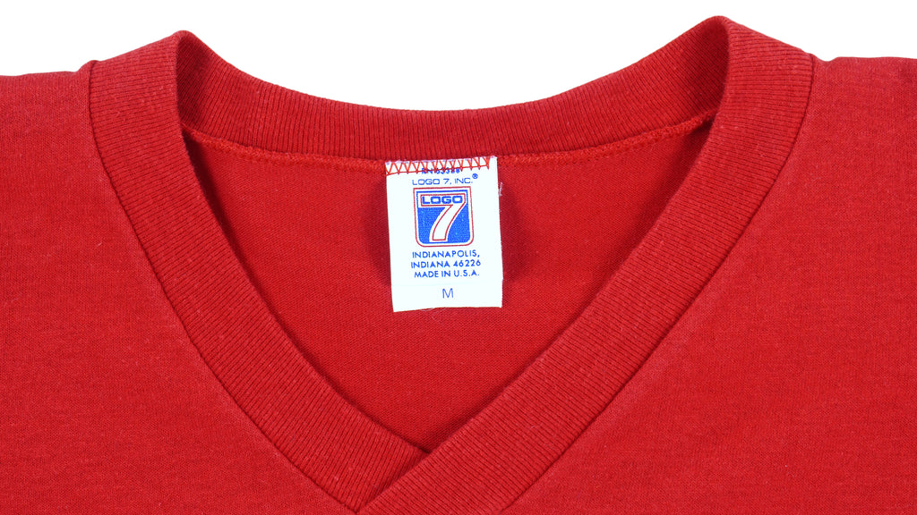 NFL (Logo 7) - New England Patriots Spell-Out Football Jersey 1990s Medium Vintage Retro Football