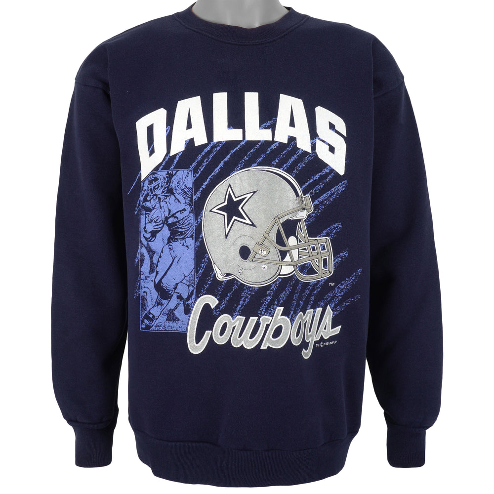 NFL (Tultex) - Dallas Cowboys Spell-Out Sweatshirt 1991 X-Large Vintage Retro Football