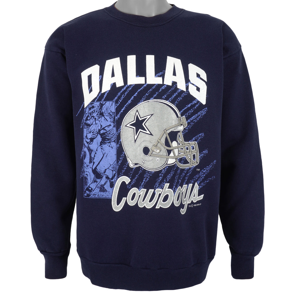 NFL (Tultex) - Dallas Cowboys Spell-Out Sweatshirt 1991 X-Large Vintage Retro Football