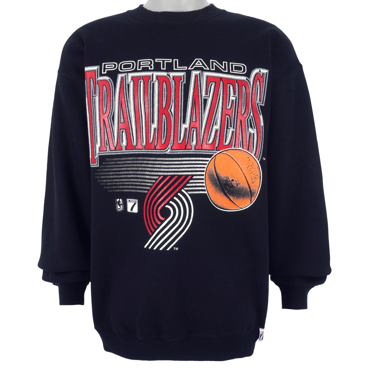 NBA - Portland Trailblazers Crew Neck Sweatshirt 1990s Large Vintage Retro Basketball