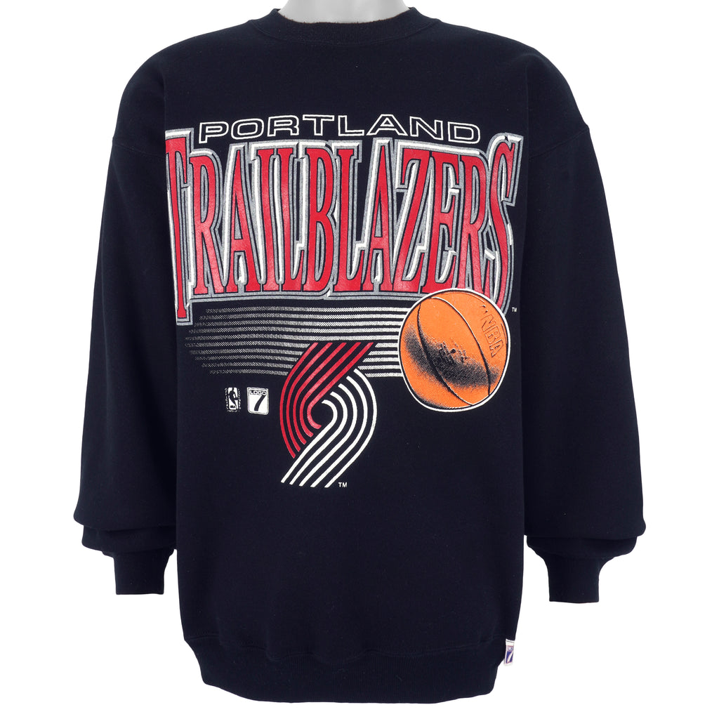 NBA - Portland Trailblazers Crew Neck Sweatshirt 1990s Large Vintage Retro Basketball