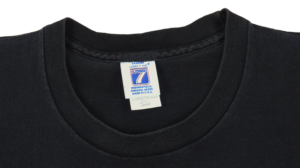 NHL (Logo 7) - Pittsburgh Penguins Spell-Out T-Shirt 1992 Large Vintage Retro Hockey