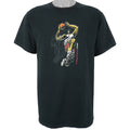Nike - Black Basketball Spell-Out T-Shirt 1990s Medium Vintage Retro Basketball