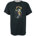 Nike - Black Basketball Spell-Out T-Shirt 1990s Medium Vintage Retro Basketball