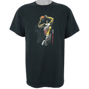 Nike - Black Basketball Spell-Out T-Shirt 1990s Medium Vintage Retro Basketball