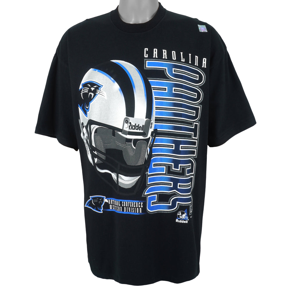 NFL - Carolina Panthers Spell-Out T-Shirt 1990s X-Large Vintage Retro Football