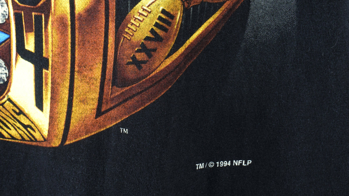 NFL (Salem) - Dallas Cowboys, Back to Back Spell-Out T-Shirt 1994 Large Vintage Retro Football