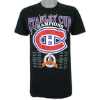 NHL - Montreal Canadiens, Stanley Cup Spell-Out T-Shirt 1993 Large Vintage Retro Hockey