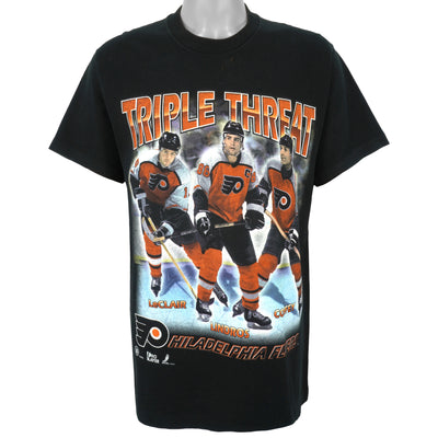 NHL (Pro Player) - Philadelphia Flyers Triple Threat T-Shirt 1990s Large