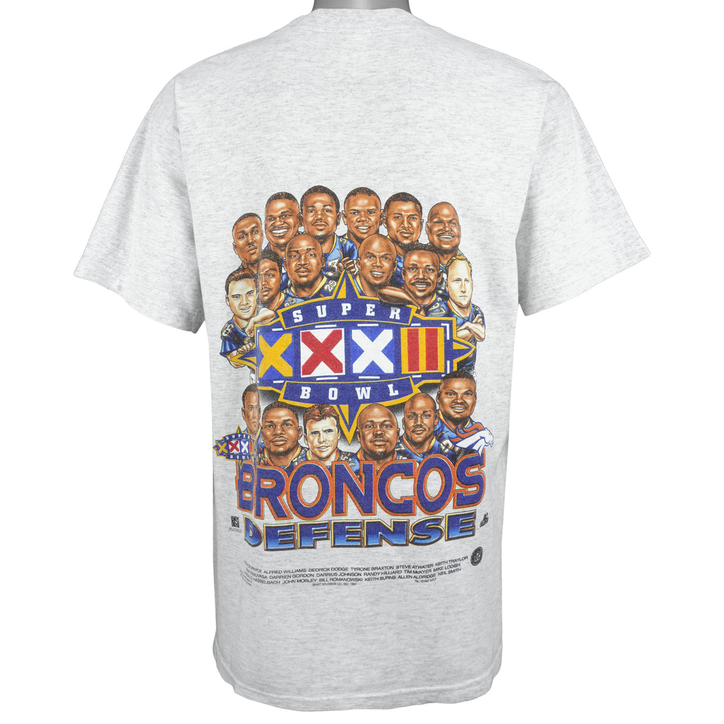 NFL - Super Bowl XXXII, Broncos Offense T-Shirt 1998 Large Vintage Retro