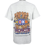 NFL - Super Bowl XXXII, Broncos Offense T-Shirt 1998 Large Vintage Retro