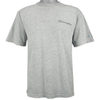 Champion - Grey Big Spell-Out Deadstock T-Shirt 1990s Medium Vintage Retro