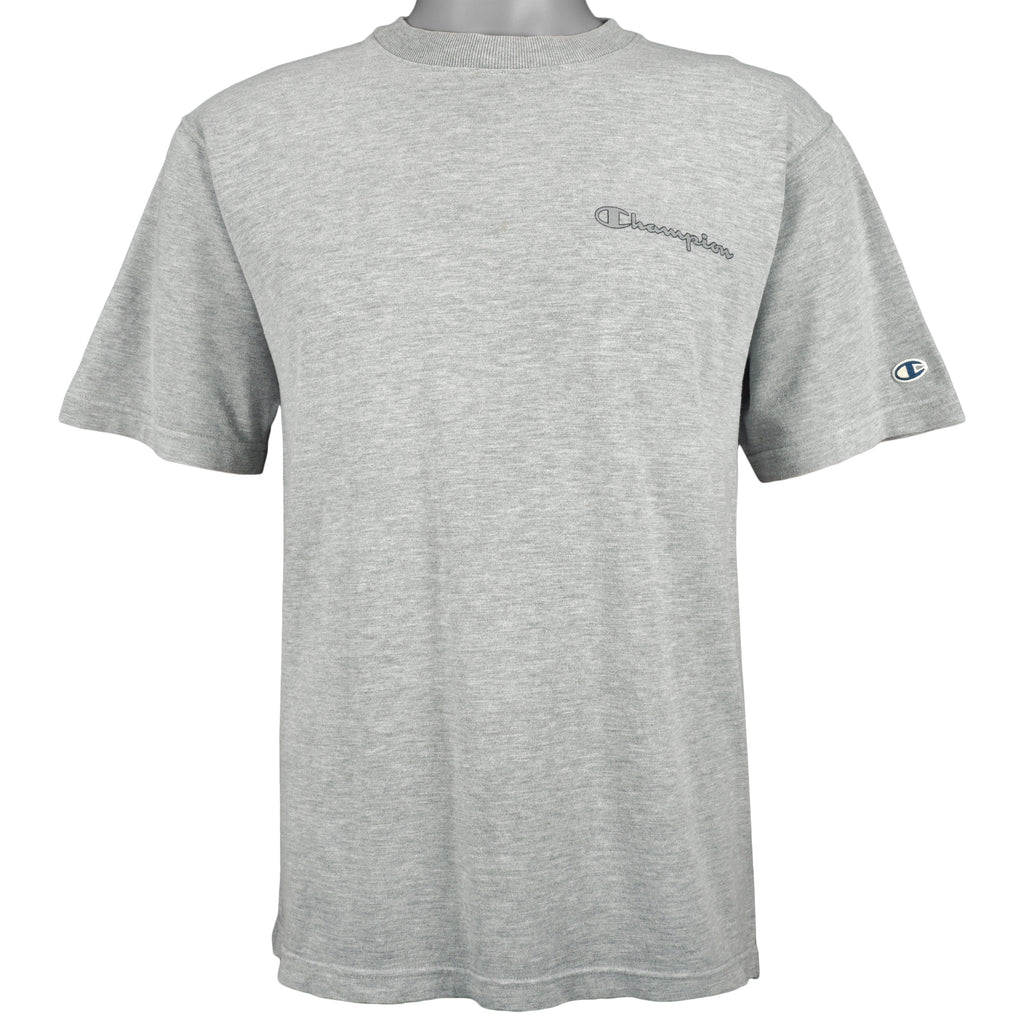 Champion - Grey Big Spell-Out Deadstock T-Shirt 1990s Medium Vintage Retro