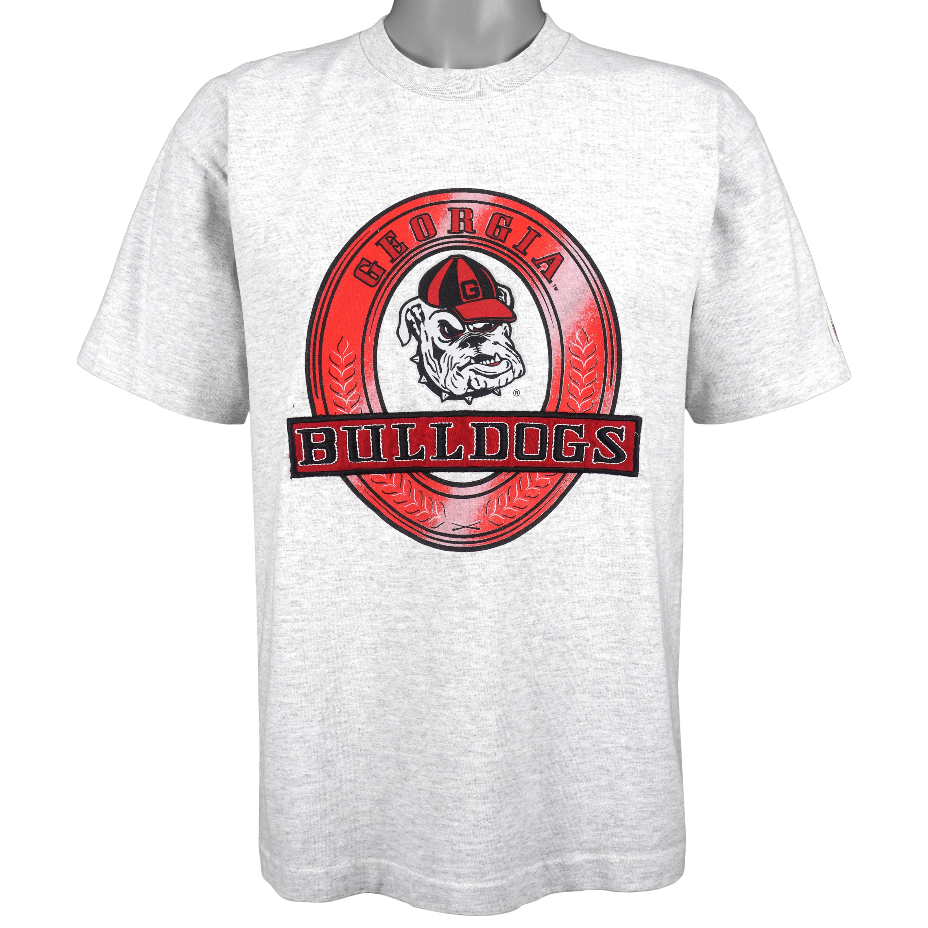 NCAA (Nutmeg) - Georgia Bulldogs Spell-Out T-Shirt 1990s Large Vintage Retro Football College