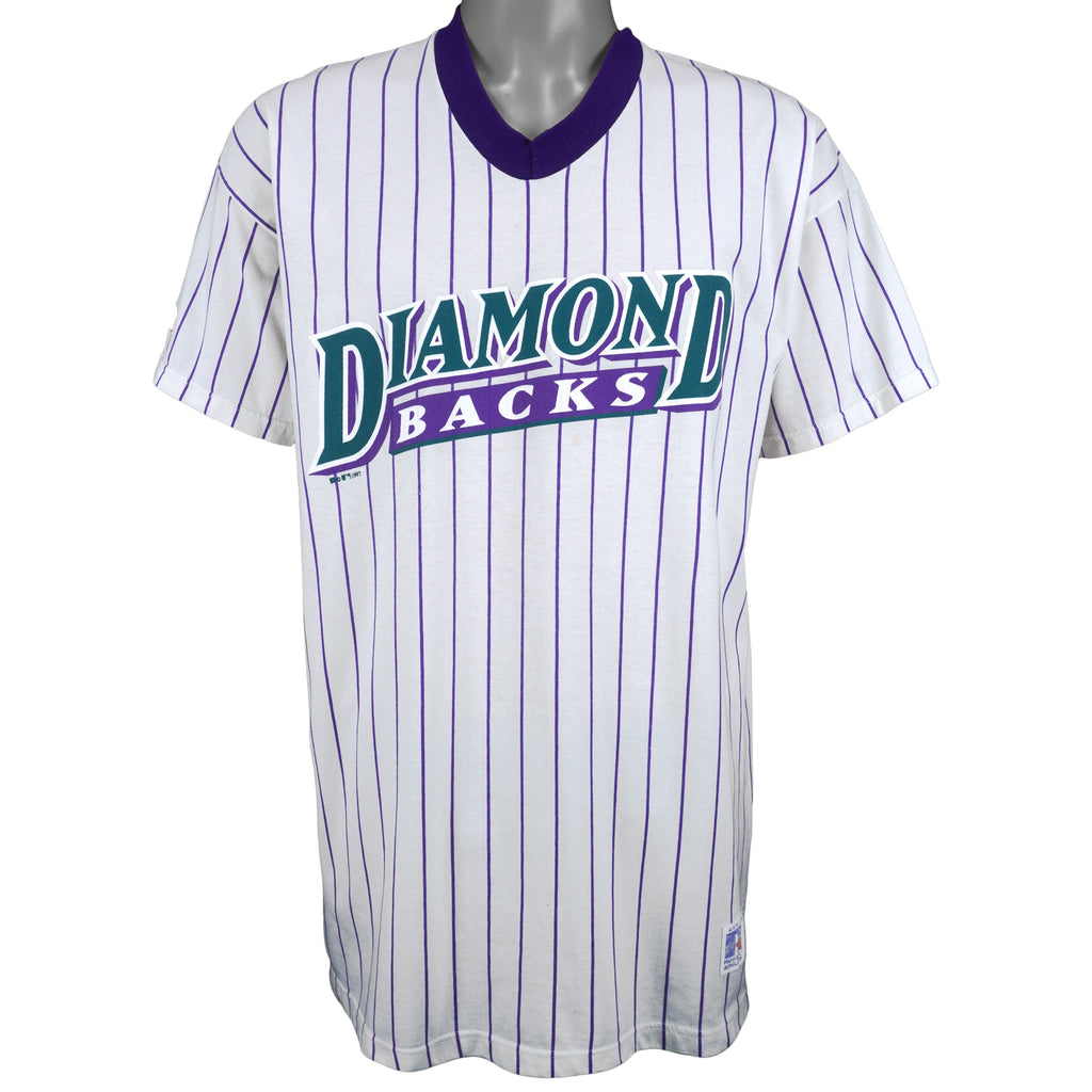 MLB (Russell Athletic) - Arizona Diamondbacks Spell-Out T-Shirt 1997 X-Large Vintage Retro Baseball