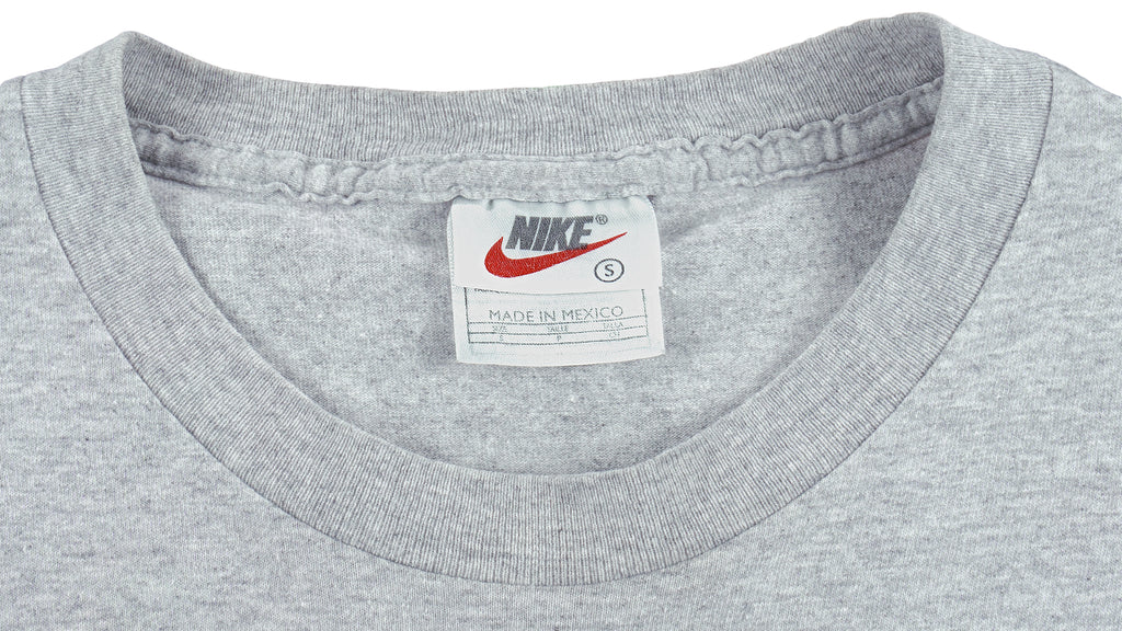 Nike - Grey Just Do It T-Shirt 1990s Small Vintage Retro