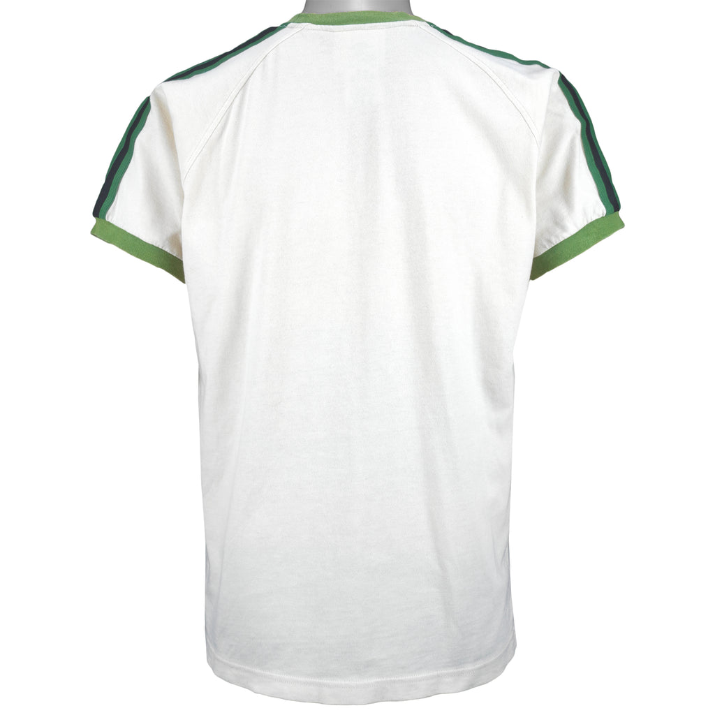 Adidas - White Spell-Out T-Shirt 1990s Medium Vintage Retro