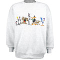Looney Tunes (Acme) - Looney Characters Crew Neck Sweatshirt 1990s Large Vintage Retro