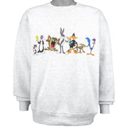 Looney Tunes (Acme) - Looney Characters Crew Neck Sweatshirt 1990s Large Vintage Retro