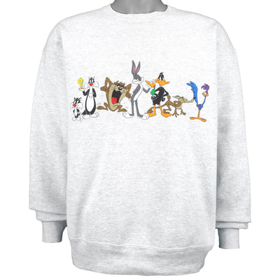Looney Tunes (Acme Clothing) - Looney Characters Crew Neck Sweatshirt 1990s Large