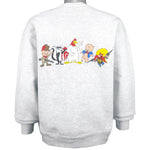 Looney Tunes (Acme) - Looney Characters Crew Neck Sweatshirt 1990s Large Vintage Retro