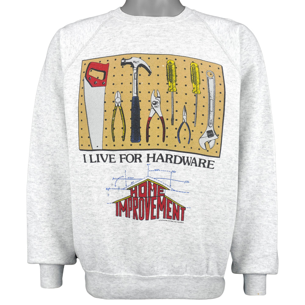 Vintage (Santee) - Home Improvement, I live For Hardware Sweatshirt 1990s Large Vintage Retro
