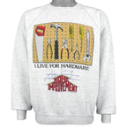 Vintage (Santee) - Home Improvement, I live For Hardware Sweatshirt 1990s Large Vintage Retro
